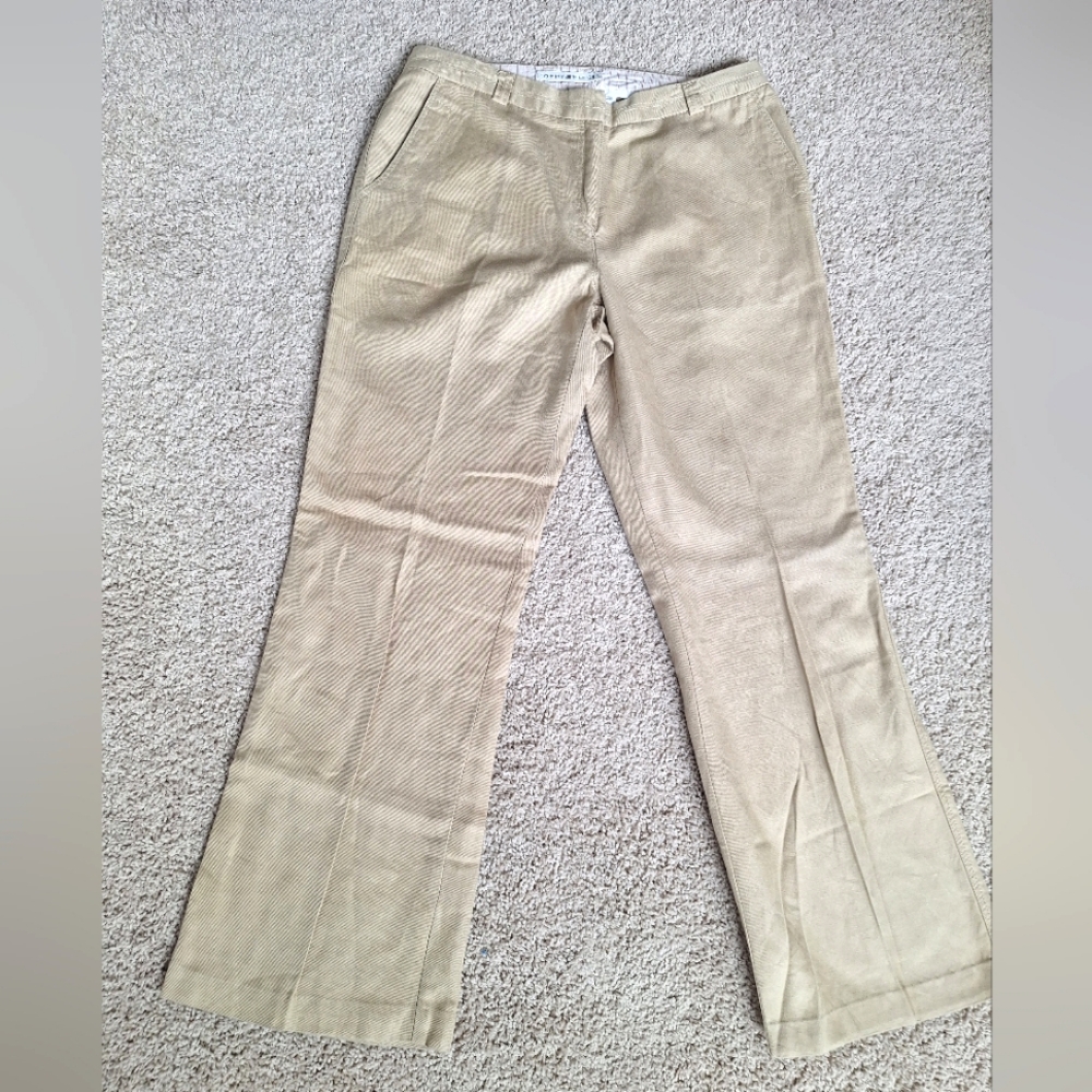 Tommy Hilfiger Women's Tan Lightweight Summe Linen Blend Wide Leg Pants - Size 8